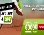 découvrez le challenge "Jeu, Set & Live" et gagnez votre part des 6000 euros sur betclic.fr