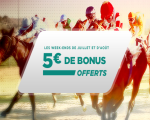 Gagnez 5 euros de paris gratuits chaque week-end grâce aux Giga week-end de Betclic turf